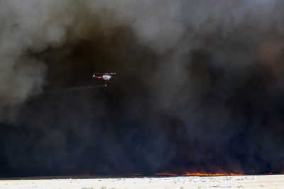 UH-1 on the Powerhouse Fire, June 2013, Lancaster.  © Lee Reeder